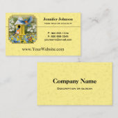 Blauwvogels en rondvogels Geel Visitekaartje (Voorkant / Achterkant)