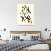 Blauwvogels en Warbler, Amerikaanse vogels van Aud Canvas Afdruk (Insitu (Slaapkamer))