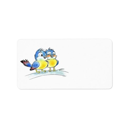 Blauwvogels Etiket (Voorkant)