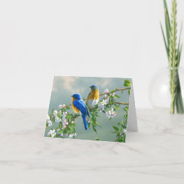 Blauwvogels Feestdagen Kaart