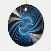 Blauwvogels Fractal Keramisch Ornament (Links)