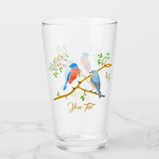 Blauwvogels Glas (Achterkant)