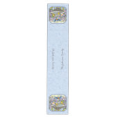 Blauwvogels Goldfinches Vloertuinen Blauw Medium Tafelloper (Voorkant)