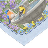 Blauwvogels Goldfinches Vloertuinen Blauw Medium Tafelloper (Hoek)