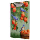 Blauwvogels in een boomgaard klembord (Links)