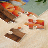 Blauwvogels in een boomgaard legpuzzel (Zijkant)