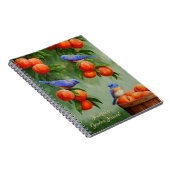 Blauwvogels in een boomgaard notitieboek (Rechterzijde)