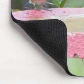 Blauwvogels in vogelbad muismat (Hoek)