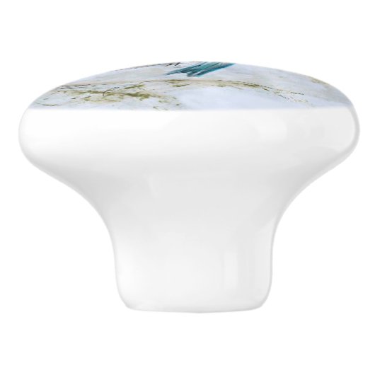 Blauwvogels Keramische Knop (Zijkant)