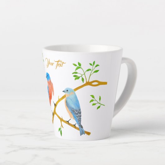 Blauwvogels Latte Mok (Rechterhoek)