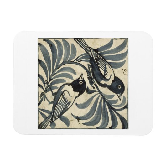 Blauwvogels (m/v op papier) magneet (Horizontaal)