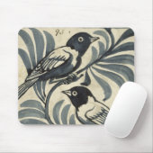Blauwvogels (m/v op papier) muismat (Met muis)