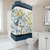 Blauwvogels Narcissus Floral Shower Curtain Douchegordijn (In situ)