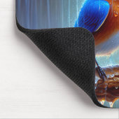 Blauwvogels onder een paraplu muismat (Hoek)