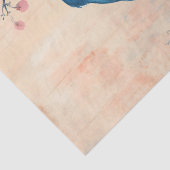  Blauwvogels op Cherry Blossom Branch Tissuepapier (Detail)