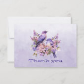 Blauwvogels op Paarse bloemen (Voorkant)