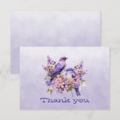 Blauwvogels op Paarse bloemen (Voorkant / Achterkant)