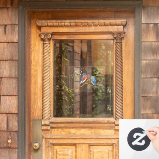 Blauwvogels Raamsticker (Huis Deur)