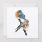 Blauwvogels Waterverf kunst (Voorkant)