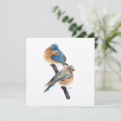 Blauwvogels Waterverf kunst (Staand voorkant)