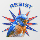 Blauwvogels weerstaan vensterklemming raamsticker (Vel)