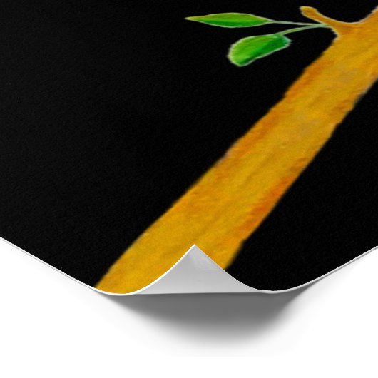 Blauwvogels zwart poster (Hoek)