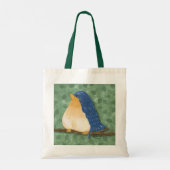 Blauwvogelschilderende Canvas tas (Achterkant)