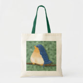 Blauwvogelschilderende Canvas tas (Voorkant)