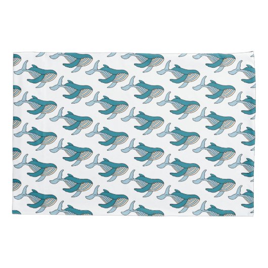 Blauwwalspatroon Kussensloop (Achterkant)