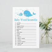Blauwwalvis Baby word scramble game (Staand voorkant)