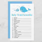 Blauwwalvis Baby word scramble game (Voorkant / Achterkant)