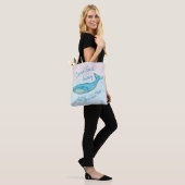 Blauwwalvis Nautical Zee Beach Sail Away | Aangepa Tote Bag (Op model)