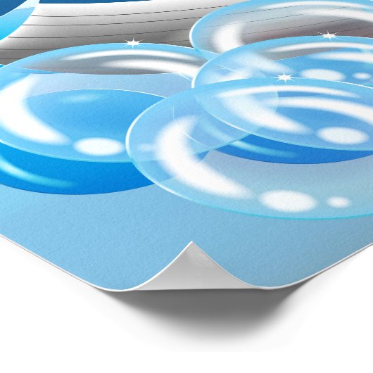 Blauwwalviskwekerijkunst Poster (Hoek)