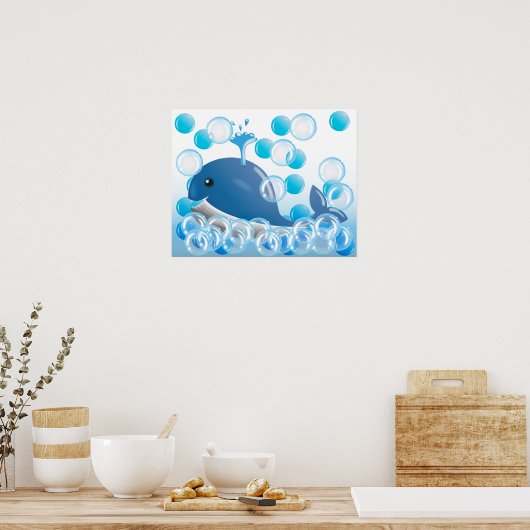 Blauwwalviskwekerijkunst Poster (Keuken)