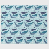 Blauwwalvispapier Cadeaupapier (Vlak)