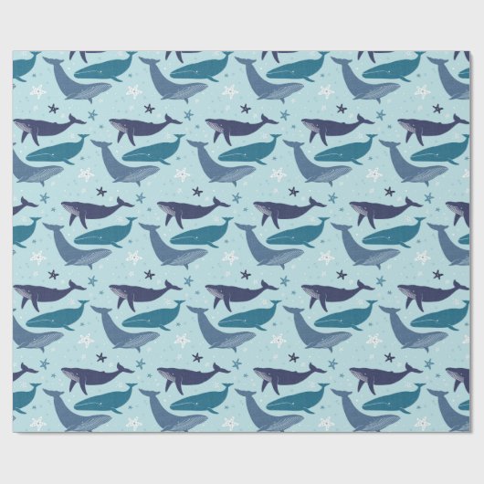 Blauwwalvispapier Cadeaupapier (Vlak)