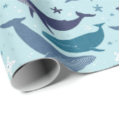 Blauwwalvispapier Cadeaupapier (Rol Hoek)