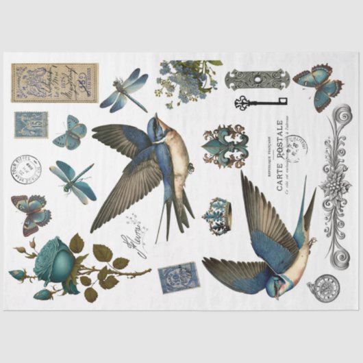 Blauwwandepapier voor draadloze componenten tissuepapier (Voorkant)