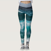 Blauwwatergolven leggings (Voorkant)