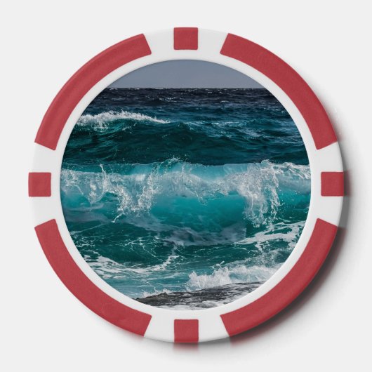 Blauwwatergolven Poker Chips (Voorkant)