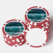 Blauwwatergolven Poker Chips (Opstapeling)