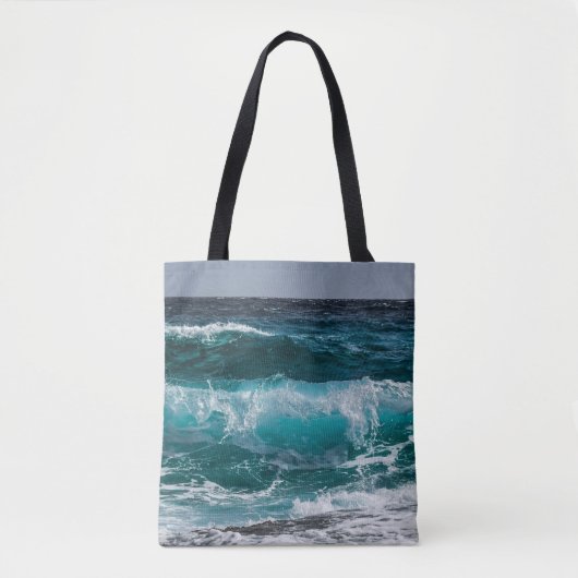 Blauwwatergolven Tote Bag (Voorkant)