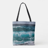 Blauwwatergolven Tote Bag (Achterkant)