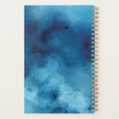 Blauwwaterkleurige monogram-Logo planner (Achterkant)