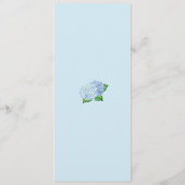 Blauwwaterschilderblauw Waterverf Bloemmenus Menu (Achterkant)