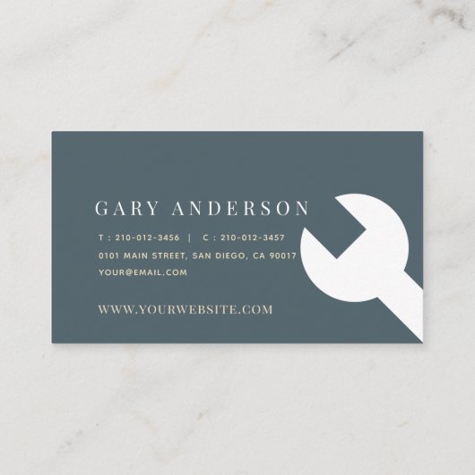 Blauwwaterspijn en regenbui visitekaartje (Achterkant)