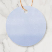 Blauwwitte pompoen baby shower bedankjes labels (Achterkant)