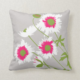 Blauwwitte, roze, groene en grijze wegwerpkussen kussen