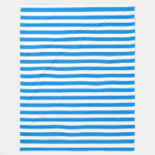 Blauwwitte streep Elegant Sjabloon Modish Fleece Deken (Voorkant)