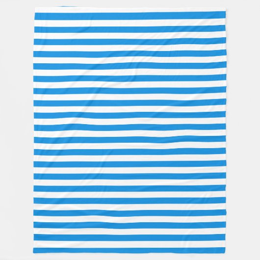 Blauwwitte streep Elegant Sjabloon Modish Fleece Deken (Voorkant)